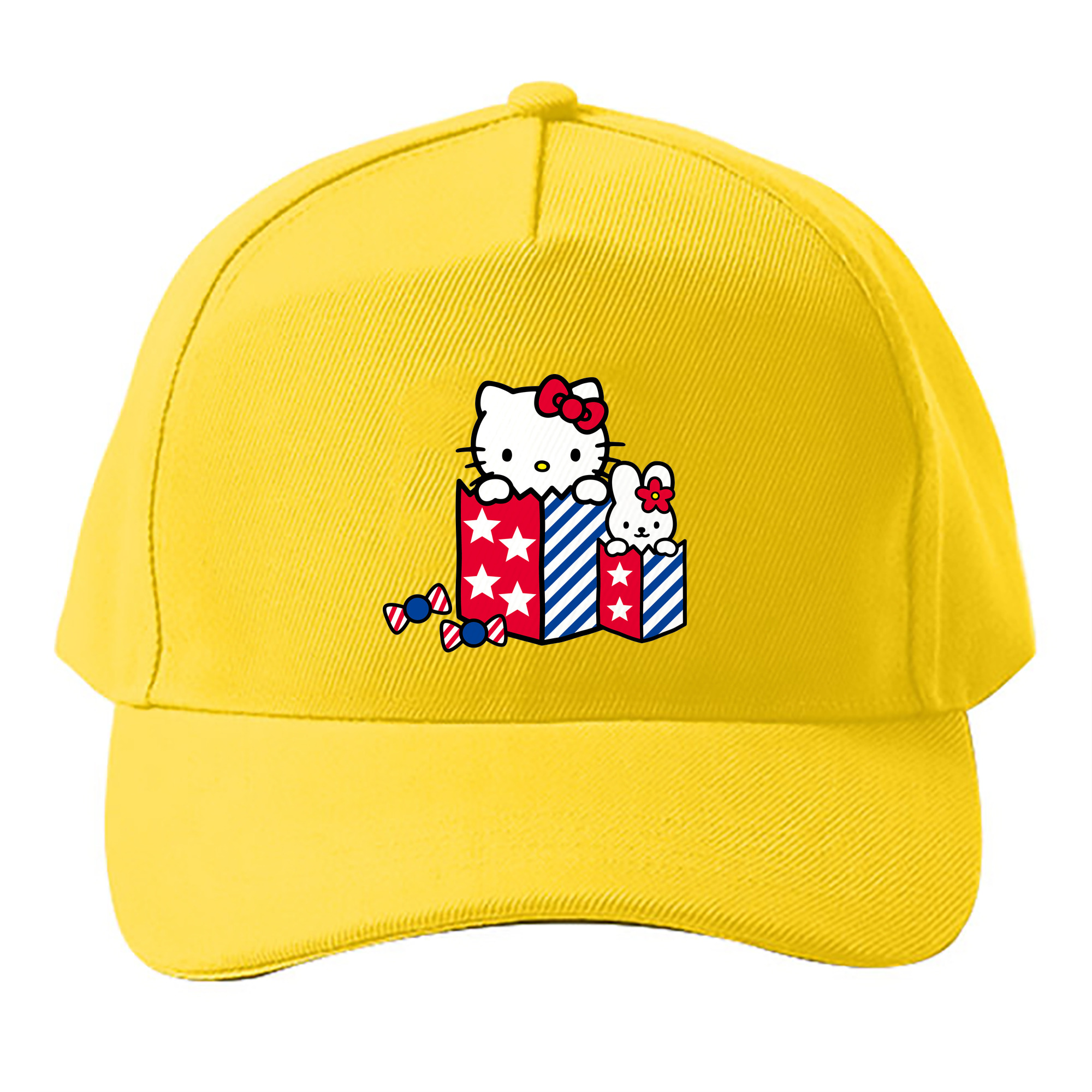 （画像用） Hello Kitty ハローキティ ベースボールキャップ 綿100％ 男女兼用 帽子 スポーツ